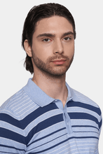 Load image into Gallery viewer, The Mercerized Cotton  Polo (Athletic Blue)
