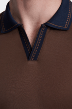 Load image into Gallery viewer, TheMercerized Cotton Open Polo (Chocolate)
