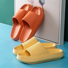 Load image into Gallery viewer, Pillow Slides Slippers Comfy Shoes Non-slip Bathroom Home Thicked Bottom Slippers Women's Sandals Summer Flip Flops Open Toe Pillow Shower Shoes EVA Slides Soft Spa Cloud Slippers
