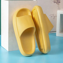 Load image into Gallery viewer, Pillow Slides Slippers Comfy Shoes Non-slip Bathroom Home Thicked Bottom Slippers Women's Sandals Summer Flip Flops Open Toe Pillow Shower Shoes EVA Slides Soft Spa Cloud Slippers
