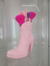 Load image into Gallery viewer, Pink Boot Makeup Brush Holder - Glamorous 3D-Printed Vanity Organizer

