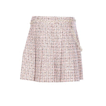 Load image into Gallery viewer, Self Portrait Women Pink Boucle Crystal Belt Mini Skirt
