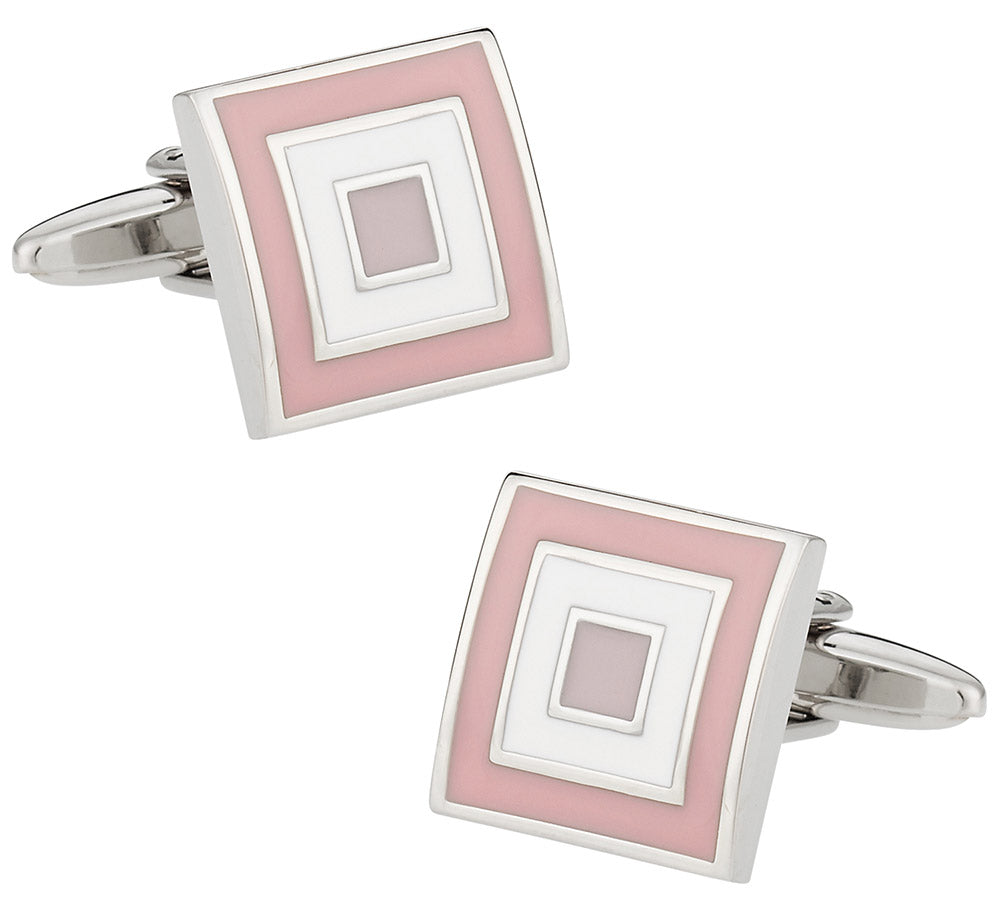 Pink Bullseye Cufflinks