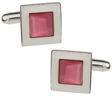 Load image into Gallery viewer, Pink Fiber Optic Cufflinks
