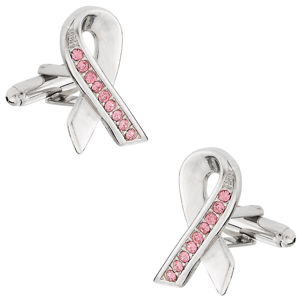 Pink Ribbon Breast Cancer Awareness Cufflinks