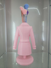 Load image into Gallery viewer, Pink Trench Coat Brush Holder – Glam Organizer

