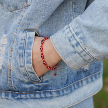 Load image into Gallery viewer, Pinky Promise Blue Bracelet Sets Colorful Crystal Bead Rope Chain Lucky Couple Bracelets Colorful Eye Bracelets Handmade Braided Rope Bracelets For Women Friendship Charm Jewelry
