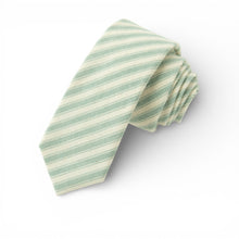 Load image into Gallery viewer, Pistachio Stripe - Men's Tie
