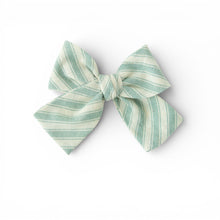 Load image into Gallery viewer, Pistachio Stripe - Petite Hair Bow

