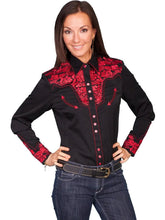 Load image into Gallery viewer, Scully Floral Tooled Embroidery - Women's Western Shirt

