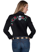 Load image into Gallery viewer, Scully Skulls And Roses Embroidery - Women's Western Shirt
