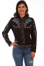 Load image into Gallery viewer, Scully Floral and Feather Embroidery - Women's Western Shirt
