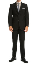 Load image into Gallery viewer, PL1969 Mens Black Slim Fit 2pc Suit
