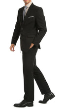 Load image into Gallery viewer, PL1969 Mens Black Slim Fit 2pc Suit
