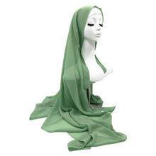 Load image into Gallery viewer, Plain Colorful Soft Lightweight Chiffon Elegant Hijab Scarf With Bandage Non-Slip Chiffon Echarpe Elegant Breathable Islam Long Hijabs Headband Fashion Turban Headwrap For Women
