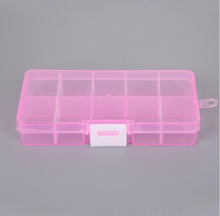 Load image into Gallery viewer, Plastic Jewelry Boxes Plastic Tool Box Adjustable Craft Organizer Storage Beads Bracelet Jewelry Boxes Portable 10 Compartments Clear Plastic Storage Box Jewelry Organizer Container
