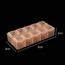 Load image into Gallery viewer, Plastic Storage Boxes Slots Adjustable Packaging Transparent Tool Case Craft Organizer Box Jewelry Accessories Rectangle Plastic Jewelry Box with Movable Dividers Earring Storage Containers
