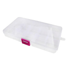 Load image into Gallery viewer, Plastic Storage Boxes Slots Adjustable Packaging Transparent Tool Case Craft Organizer Box Jewelry Accessories Rectangle Plastic Jewelry Box with Movable Dividers Earring Storage Containers
