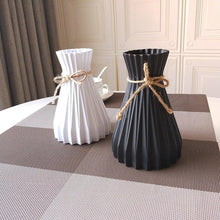 Load image into Gallery viewer, Plastic Vases Anti-ceramic Unbreakable Basket Imitation Rattan Flower Vase For Home Décor Desktop Decoration Living Room Office or Bookshelf
