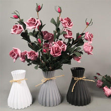 Load image into Gallery viewer, Plastic Vases Anti-ceramic Unbreakable Basket Imitation Rattan Flower Vase For Home Décor Desktop Decoration Living Room Office or Bookshelf

