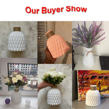 Load image into Gallery viewer, Plastic Vases Anti-ceramic Unbreakable Basket Imitation Rattan Flower Vase For Home Décor Desktop Decoration Living Room Office or Bookshelf
