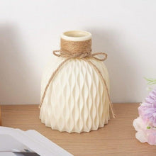 Load image into Gallery viewer, Plastic Vases Anti-ceramic Unbreakable Basket Imitation Rattan Flower Vase For Home Décor Desktop Decoration Living Room Office or Bookshelf
