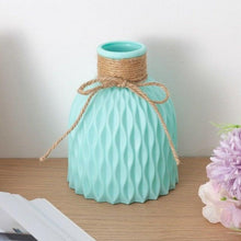 Load image into Gallery viewer, Plastic Vases Anti-ceramic Unbreakable Basket Imitation Rattan Flower Vase For Home Décor Desktop Decoration Living Room Office or Bookshelf

