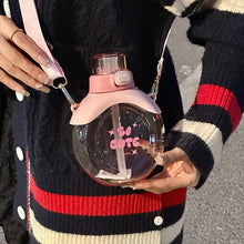 Load image into Gallery viewer, Plastic Water Bottle Portable Outdoor Bounce Cap Plastic Cup Cute Creative Student Water Bottle Fashionable Sports Water Bottle Water Bottle With Straw Leakproof BPA-Free Water Bottle For Children School Kids
