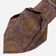 Load image into Gallery viewer, Trevi - Printed Madder Silk Tie - Plum
