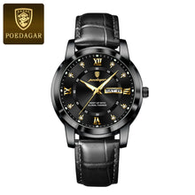 Load image into Gallery viewer, POEDAGAR Waterproof Leather Men's Quartz Watch
