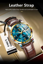 Load image into Gallery viewer, POEDAGAR Waterproof Leather Men's Quartz Watch

