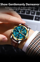 Load image into Gallery viewer, POEDAGAR Waterproof Leather Men's Quartz Watch
