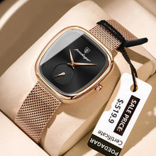 Load image into Gallery viewer, POEDAGAR Elegant Women's Mesh Watch - Waterproof Stainless Steel Quartz Timepiece for Stylish Ladies
