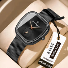 Load image into Gallery viewer, POEDAGAR Elegant Women's Mesh Watch - Waterproof Stainless Steel Quartz Timepiece for Stylish Ladies
