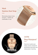 Load image into Gallery viewer, POEDAGAR Elegant Women's Mesh Watch - Waterproof Stainless Steel Quartz Timepiece for Stylish Ladies
