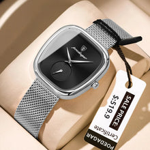 Load image into Gallery viewer, POEDAGAR Elegant Women's Mesh Watch - Waterproof Stainless Steel Quartz Timepiece for Stylish Ladies
