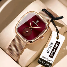 Load image into Gallery viewer, POEDAGAR Elegant Women's Mesh Watch - Waterproof Stainless Steel Quartz Timepiece for Stylish Ladies
