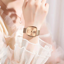 Load image into Gallery viewer, POEDAGAR Elegant Women's Mesh Watch - Waterproof Stainless Steel Quartz Timepiece for Stylish Ladies
