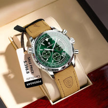 Load image into Gallery viewer, POEDAGAR Men's Luxury Quartz Chronograph Watch - Waterproof, Luminous, Leather - Military Sports Style
