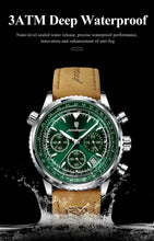 Load image into Gallery viewer, POEDAGAR Men's Luxury Quartz Chronograph Watch - Waterproof, Luminous, Leather - Military Sports Style
