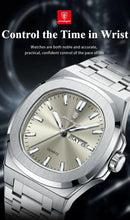 Load image into Gallery viewer, POEDAGAR Military Square Watch for Men - Waterproof, Luminous, Date &amp; Week Display, Stainless Steel Quartz
