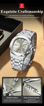 Load image into Gallery viewer, POEDAGAR Military Square Watch for Men - Waterproof, Luminous, Date &amp; Week Display, Stainless Steel Quartz
