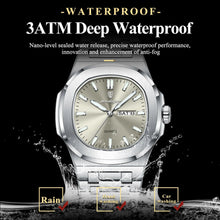Load image into Gallery viewer, POEDAGAR Military Square Watch for Men - Waterproof, Luminous, Date &amp; Week Display, Stainless Steel Quartz
