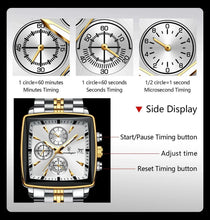 Load image into Gallery viewer, POEDAGAR Luxury Chronograph Men's Watch - Waterproof, Luminous, Stainless Steel, Sporty Design
