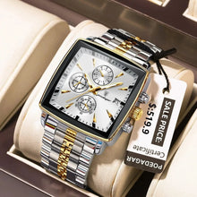 Load image into Gallery viewer, POEDAGAR Luxury Chronograph Men's Watch - Waterproof, Luminous, Stainless Steel, Sporty Design
