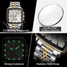 Load image into Gallery viewer, POEDAGAR Luxury Chronograph Men's Watch - Waterproof, Luminous, Stainless Steel, Sporty Design
