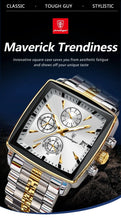 Load image into Gallery viewer, POEDAGAR Luxury Chronograph Men's Watch - Waterproof, Luminous, Stainless Steel, Sporty Design
