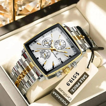Load image into Gallery viewer, POEDAGAR Luxury Chronograph Men's Watch - Waterproof, Luminous, Stainless Steel, Sporty Design
