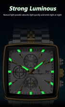 Load image into Gallery viewer, POEDAGAR Luxury Chronograph Men's Watch - Waterproof, Luminous, Stainless Steel, Sporty Design

