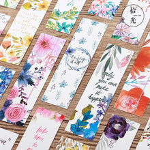 Load image into Gallery viewer, Poetic Flower Boxed Paper Art Small Fresh Bookmarks Stationery School Supplies Kids Gift Bookmarks Positive Page Marker For School Office Students Bookworm Presents
